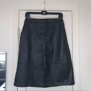 A New Day (Target) Faux Leather A-line Skirt